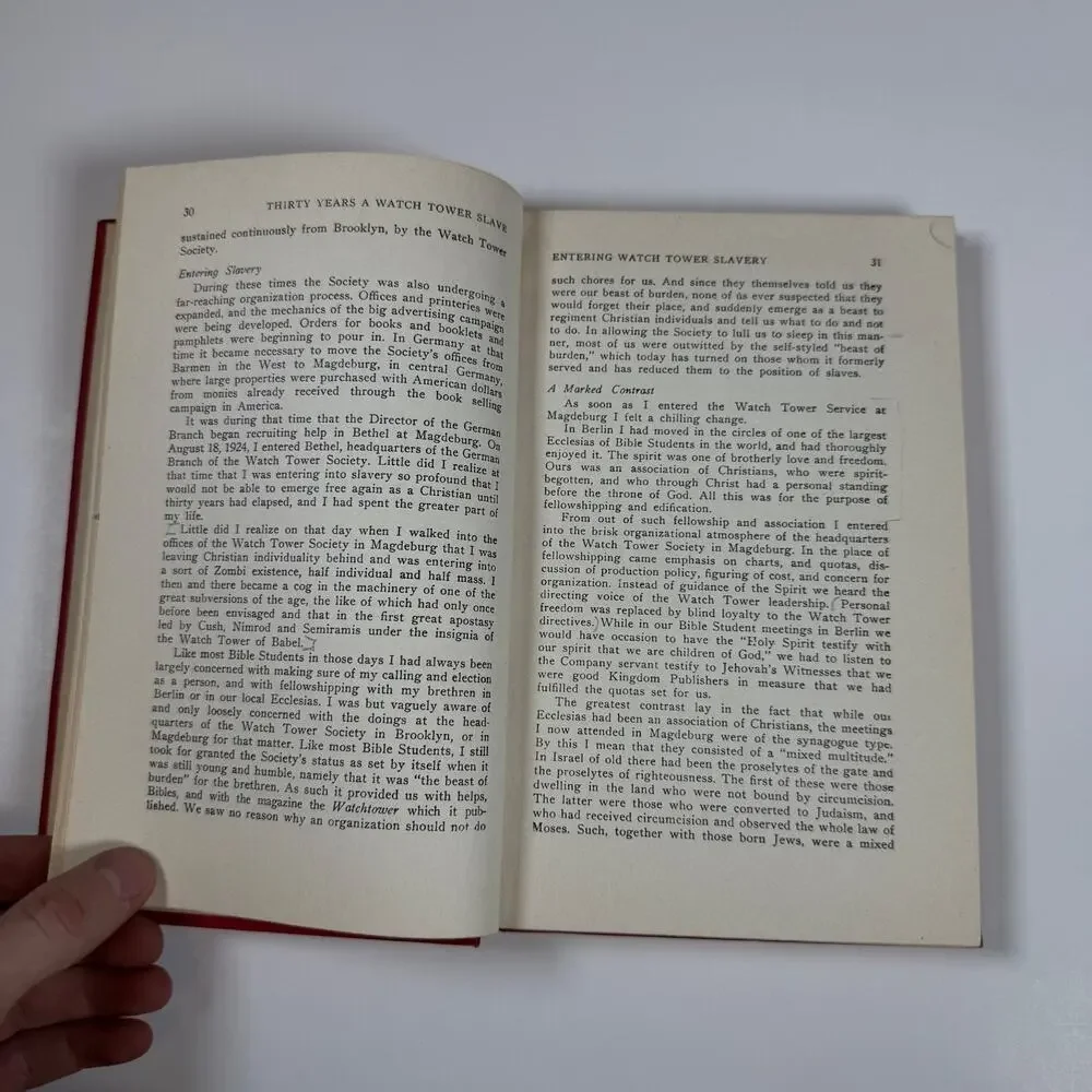 Thirty Years A Watch Tower Slave By W J Schnell 1958 vintage book